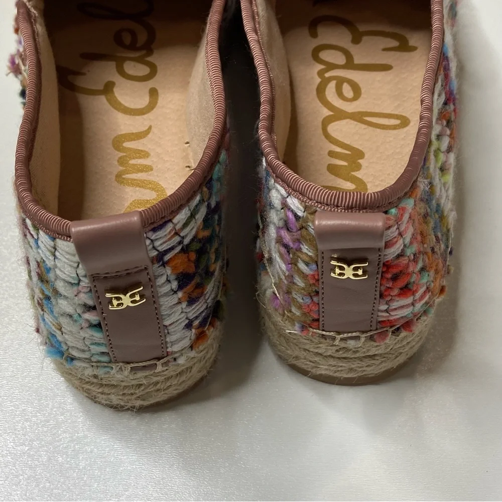 New Sam Edelman Carrin Platform Espadrilles Flats in Bright Multi Sz 10